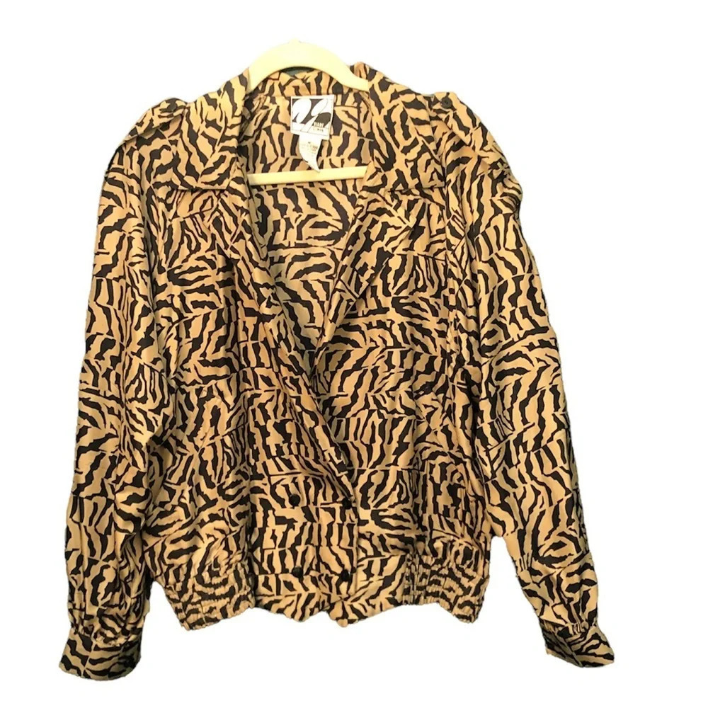 DIANE GILMAN VINTAGE 80s SILK JACKET